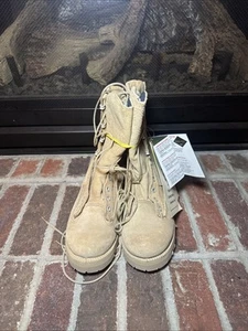 NWT Belleville Vibram Gore-Tex Military Boots Size 4.5R Temperate Weather Brown - Picture 1 of 13
