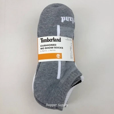 Timberland Women's 5 Pairs Cushioned No Show Socks White Black Grey New  - Image 1 of 4