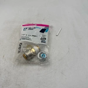 SharkBite Push-To-Connect Connector 1/2 Inch X 1/2 Inch MPT Brass UR120A - Picture 1 of 4