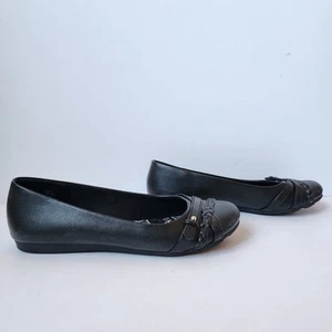Lower East Side Finley Flat Womens Size 6 Black Braided Slip-On Round Toe Ballet - Picture 1 of 11