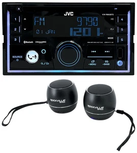JVC KW-R950BTS 2-Din Car Stereo CD Receiver w/ Bluetooth/XM Ready+Home Speakers - Picture 1 of 12