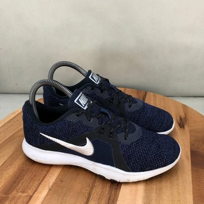 Nike Flex TR 8 Azul Marino Zapatos Atléticos para Correr Mujeres Talla 6 Cojín Ligero Foto 1 de 4