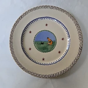 Nicholas Mosse Pottery Dinner Plate Calico Cat 10.5" Made In Ireland - Picture 1 of 5