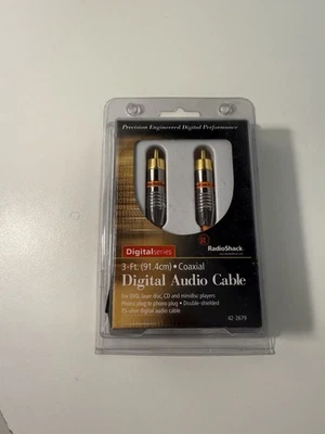 New Radio Shack Gold Series PCM Digital Audio Cable - 3ft - DVD A/V CD- 42-2679 - Image 1 of 2
