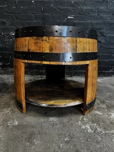 Reclaimed Whisky Barrel Table ex Scotch Whisky, Oak Coffee Table - Picture 1 of 4