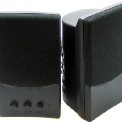 HP USB Black Multimedia Computer Speakers 431779-001 UC-230 - Image 1 of 4