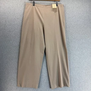 Piazza Sempione Amandine Pants Wide Leg Textured Tan Khaki Size IT 48 US 12 NWT - Picture 1 of 14
