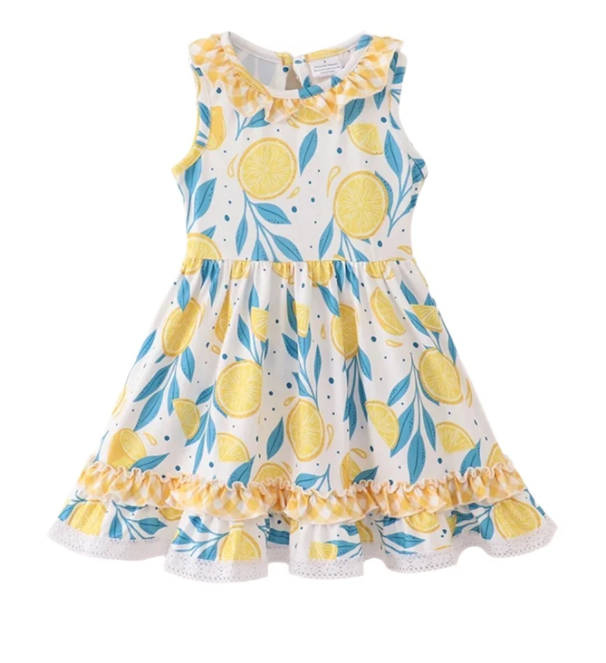 Nuevo con etiquetas Vestido Giratorio Giratorio Limón, Seda Leche, Niña, Talla 4 Foto 1 de 1