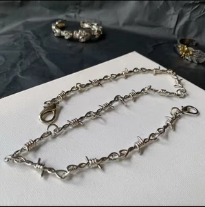 Wallet Chain Chrome Goth Foti Y2k Style Hearts FILO Spinato - Foto 1 di 2