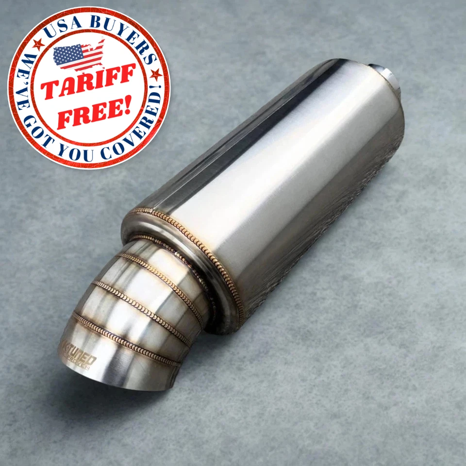 Silenciador de apagado K-Tuned 304 acero inoxidable aleación cepillada entrada 2,5" salida 3" Foto 1 de 4