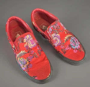 Vans Sk8 Chinese New Year CNY Festival Satin rot geblümt Größe Damen 8 Slipper - Bild 1 von 13