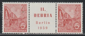 DDR 1959-60 SC# 478a - Se-tenant with DEBRIA Label - M-NH Lot # 061 - Picture 1 of 2