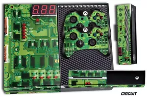 Designer Skin für Xbox One 1 Gaming Konsole + 2 Controller Aufkleber Stromkreis - Bild 1 von 1