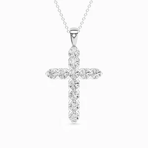 0.30Ct IGI Lab Grown Diamond Women's Necklace 14K Yellow Gold Plated 925 Silver - Picture 1 of 8