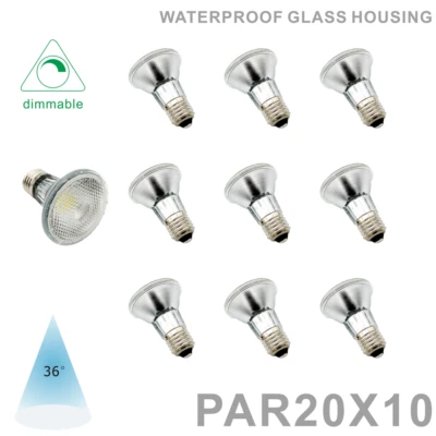 10 Pack Led Spot Light Bulb PAR20 Lamp 9W Waterrproof Dimmable AC/DC220-240V E27 - Image 1 of 4