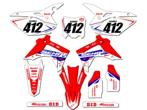 2014-2017 CRF 250 R BINARY Red Senge Graphics Kit Compatible with Honda - Picture 1 of 10