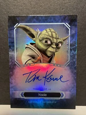 TOM KANE as YODA Autograph Card 2016 Topps Star Wars Masterwork 33/50!!! - Image 1 of 4