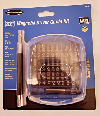 Magnetic driver guide kit 32pc mix screwdriver attachments for drill - Image 1 of 3