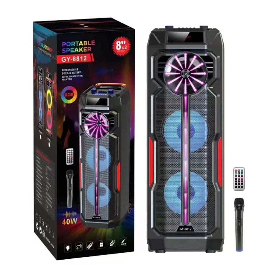 GY 8812 Dual 8 inch Big Powerful Bluetooth Speaker - Image 1 of 1
