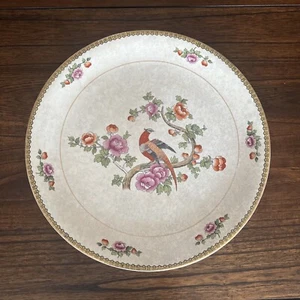 Antiguo Smith Phillips Semi Porcelana Cargador Placa Faisán con Flores ~ 12.25" - Imagen 1 de 8