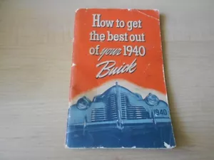 1940 Buick Owners Manual Driver Operating Guide Factory Original 5th Edition - Foto 1 di 16