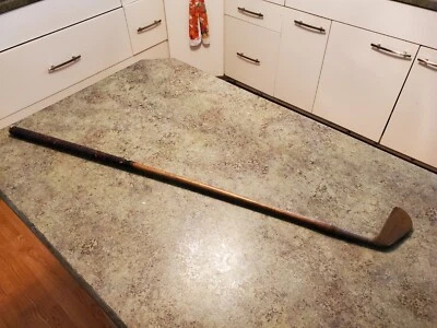 Antique Wood Shaft Golf Club Spalding Bros Kro-Flite 37" Iron - Image 1 of 4