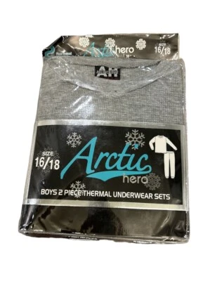 Arctic Hero Thermal Underwear  Set Boys Waffle Knit Top and Long John Sets 16/18 - Image 1 of 4