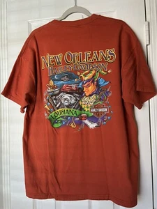 Harley Davidson XL Mardi Gras LouisianaBourbon Street T Shirt The Road Calls - Picture 1 of 5