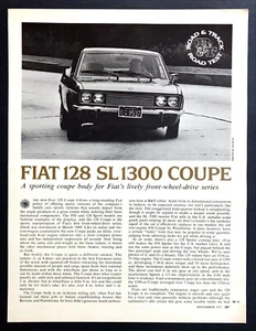 1972 Fiat 128 SL 1300 Coupe Road Test Technical Data Photos Review Article - Picture 1 of 1