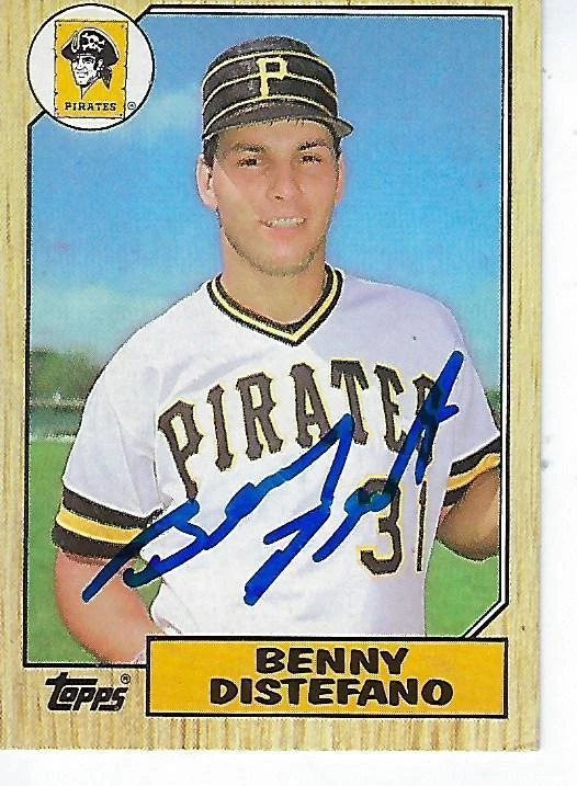 BENNY DISTEFANO SIGNED 1987 TOPPS #651 - PITTSBURGH PIRATES - Image 1 of 1