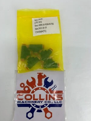 Midland Industries 20610 Union Tee 4mm OD Push-In Tube Brass Fitting Lot of 5 - Image 1 of 3