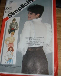 JUEGO DE BLUSAS CON VOLANTES CORTE VINTAGE AÑOS 70-80 TALLA MISS 12 - Imagen 1 de 1