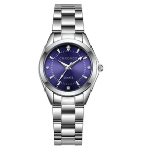 Damenuhr Damen Uhr Armbanduhr Frauen  Quartz Analog Silber Blau Edelstahl Neu - Bild 1 von 8