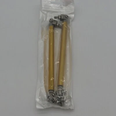 2X Gold Universal Front Bumper Lip Splitter Strut Rod Tie Support Bar 7.9” — 第 1/3 张图片