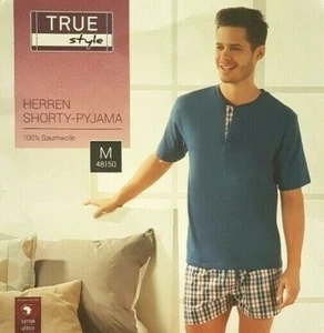 Herren Pyjama Shorty  Kurze Nachtwäsche Schlafanzug gute Qualität für Männer    - Bild 1 von 4