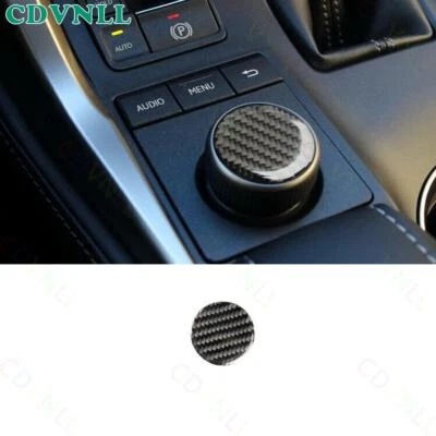 For Lexus NX200t 300h 2015-2021 Real Carbon Fiber Central Console Knob Ring Trim - Image 1 of 3