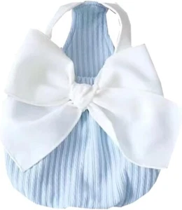 Koalabear Hundekleid blau weiß XS für Gewicht 1,1-3,3 Pfund Brustumfang 12,5 Zoll Schleife NEU Katze - Bild 1 von 8