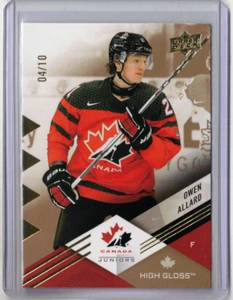 OWEN ALLARD 2024 24 Upper Deck Team Canada Rookie HIGH GLOSS Card #48 GOLD 04/10 - Picture 1 of 2