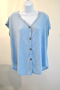 Women's Blouse by No Boundries Size XL (15-17) Blue - Picture 1 of 24
