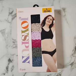 JOYSPUN 6 Pares Bikini Encaje Ropa Interior Sin Mostrar Suave Elastizado Plano Multicolor - Imagen 1 de 10
