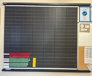 Project Planning Display Board - Black, Magnetic - Eurocharts - Picture 1 of 4