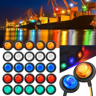 2/4/10x LED Side Marker Light 12/24V Outline Indicator Lamp Truck Lorry Trailer - Image 1 of 4