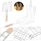 Barbecue Grilling Basket Stainless Steel BBQ Fish Clip Net for Outdoor Camping