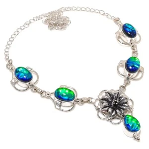 Triplet Opal Gemstone Handmade 925 Sterling Silver Jewelry Necklaces Sz 18" - Picture 1 of 1