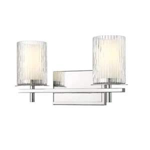 Z-Lite Grayson 2 Light Vanity, Chrome/Clear/Etched Opal - 1949-2V-CH - Picture 1 of 1