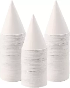 100 Snow Cone Cups Wax Coated Leakproof Cone Paper Cups for Slush Shaved Ic - Picture 1 of 7