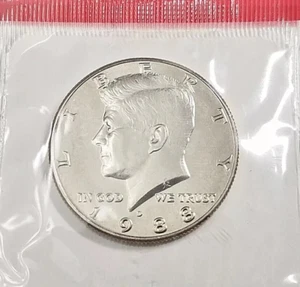 1988  D  Kennedy Half Dollar From Mint Sets In Mint Cello (1 coin ) - Picture 1 of 2