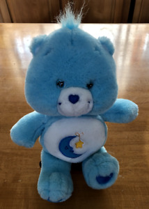 Vintage 2002 TCFC Blue Bedtime Care Bear Plush Stuffed Animal - 14 Inches