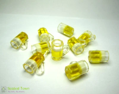 10pc Dolls House Miniature Kitchen Beer Glass Food Drink Cups Mug Bar Decor 1:12 - Image 1 of 4