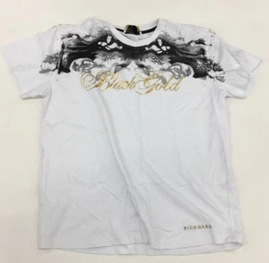 Camiseta Rich Gang negra dorada muestra para hombre talla grande grande 100 % auténtica - Imagen 1 de 4